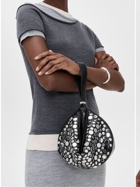 Staud Demy Shoulder Bag Black Studded Convertible Bag NWT